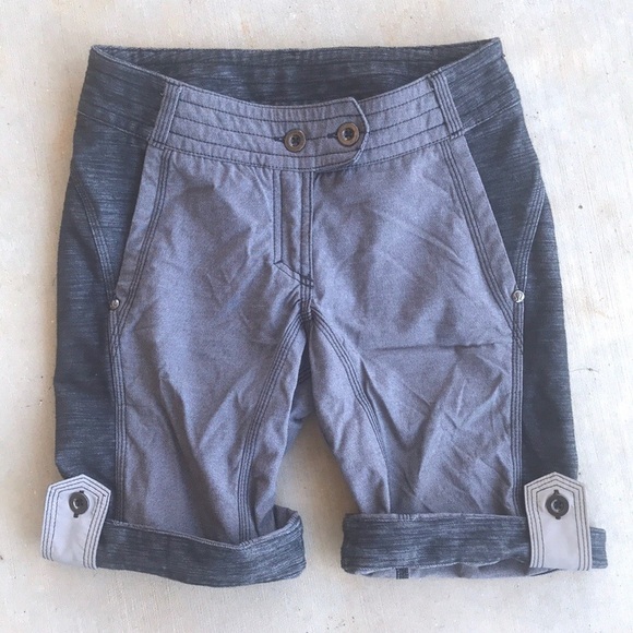 Lululemon Ride On Reflective Roll Up Gray Shorts Bermuda Size 2 - Picture 4 of 10